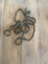 Load image into Gallery viewer, Olive and Bronze Crystal Bead Necklace