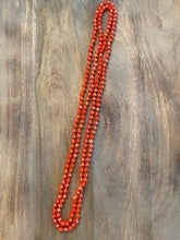 Load image into Gallery viewer, Orange Iridescent Crystal Bead Necklace