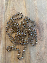 Load image into Gallery viewer, Pale Amber Iridescent Crystal Bead Necklace