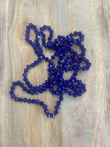 Royal Blue Crystal Bead Necklace