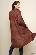 Load image into Gallery viewer, Striped Long Sleeve  Cardigan