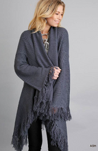 Load image into Gallery viewer, Umgee Cozy Ash Cardigan With Fringe