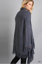 Load image into Gallery viewer, Umgee Cozy Ash Cardigan With Fringe