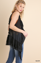 Load image into Gallery viewer, Ruffle and Lace Vest