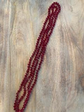 Load image into Gallery viewer, Crimson Iridescent Crystal Bead Necklace