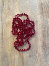 Load image into Gallery viewer, Crimson Iridescent Crystal Bead Necklace