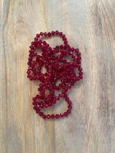 Crimson Iridescent Crystal Bead Necklace